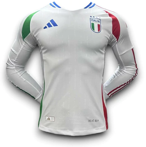 Camisa Itália 2024/25 - Manga Longa - Jogador Masculina - Branca