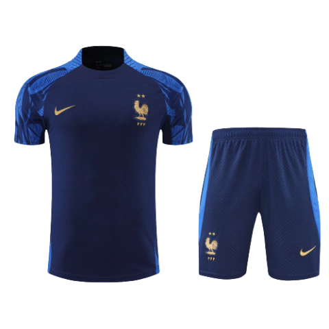 Kit de Treino França 2022 Masculino - Azul