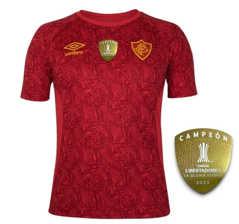 Camisa Fluminense 2024/25 Treino - Patch Libertadores - Torcedor Masculino - Grená