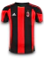 Camisa Milan 2010/11 - Retrô Masculino - Vermelha e Preta