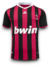 Camisa Milan 2009/10 - Retrô Masculino - Vermelha e Preta