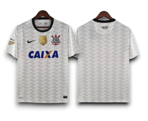 Camisa Corinthians 2012 Patch Campeão Mundial - Patrocínios - Retrô Masculina - Branca - comprar online
