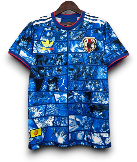 Camisa Japão 2024 - Edição Especial Dragon Ball Z Originals - Retrô  Masculino - Azul