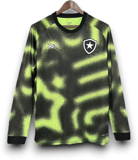 Camisa Botafogo 2023/24 Manga Longa Goleiro Treino Masculina - Preto e Verde