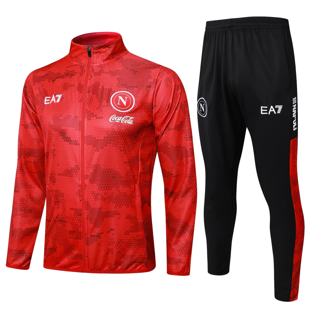 Conjunto Jaqueta Napoli 2024/25 Masculino - Vermelho