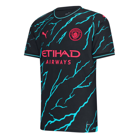 Camisa Manchester City 2023-24 Torcedor Masculina - Azul