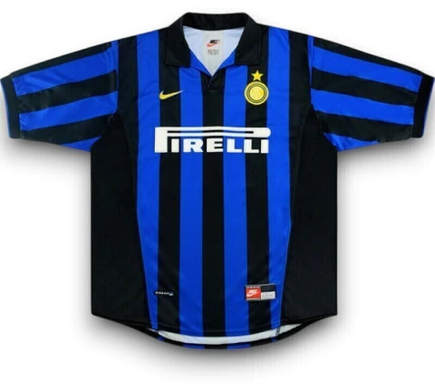 Camisa Inter De Milão 1998/99 - Retrô Masculino - Azul Preta - comprar online