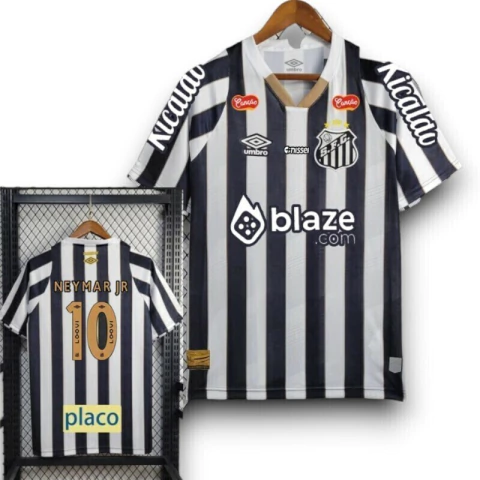 Camisa Santos 2024/25 (Neymar JR/10) - Patrocínios - Torcedor Masculina - Alvinegra - comprar online