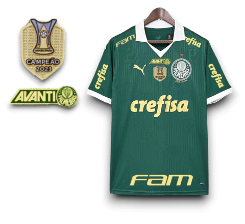 Camisa Palmeiras 2024/25 - Patrocínios e Patchs - Torcedor Masculina - Verde