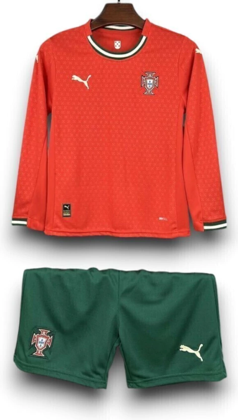 Kit Infantil Portugal 2025/26 - Manga Longa - Vermelho - comprar online