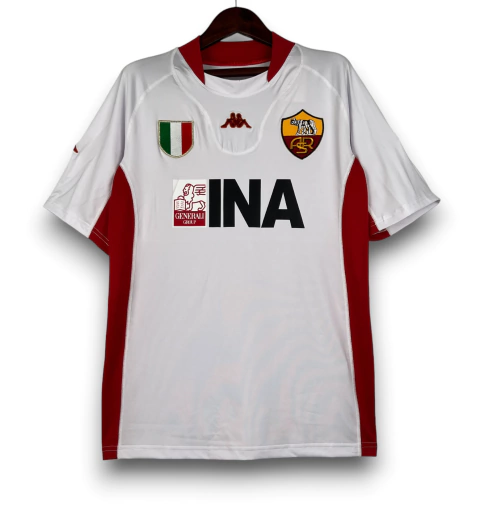 Camisa Roma II - 2001 - Masculino (Retro) - Branca