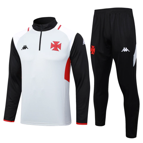 Conjunto Blusão Vasco 2023 Treino Kappa - Cinza