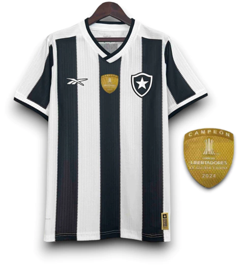 Camisa Botafogo 2024/25 - Patch Campeão Libertadores - Torcedor Masculina - Alvinegra