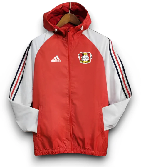 Jaqueta Cortavento Bayer Leverkusen 2024 - Masculino - Vermelho