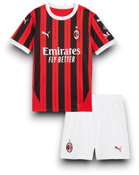 Kit Infantil Milan 2024/25 - Vermelha Preta