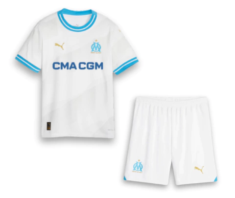 Kit Infantil Olympique Marseille 2023/24 - Branco