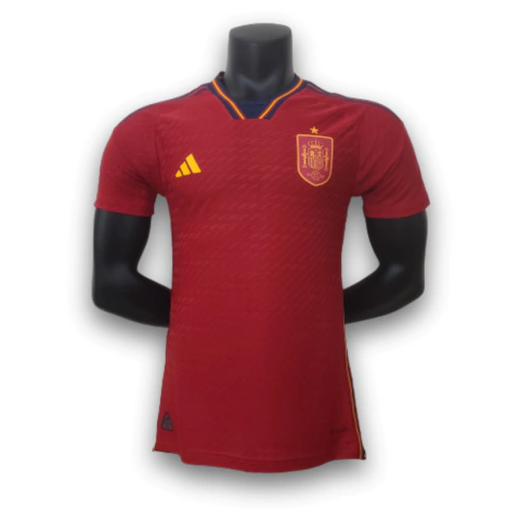 Camisa Espanha 2022 Jogador Masculina - Vermelha