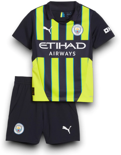Kit Infantil Manchester City 2024/25 - Verde Preto