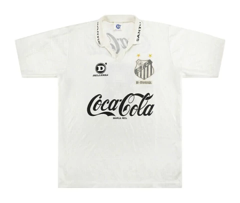 Camisa Santos 1993/94 - Retrô Masculina - Branca