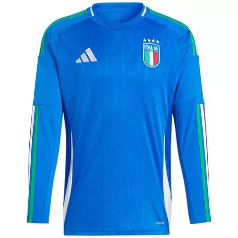 Camisa Itália 2024/25 - Manga Longa Masculina - Azul