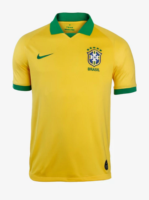 Camisa Brasil 2019- Retrô Masculina - Amarela