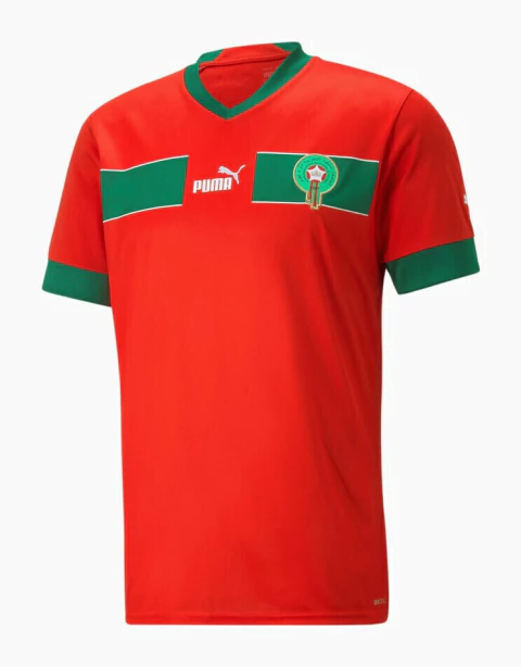 Camisa Marrocos I 2022- Masculino Torcedor - Vermelha