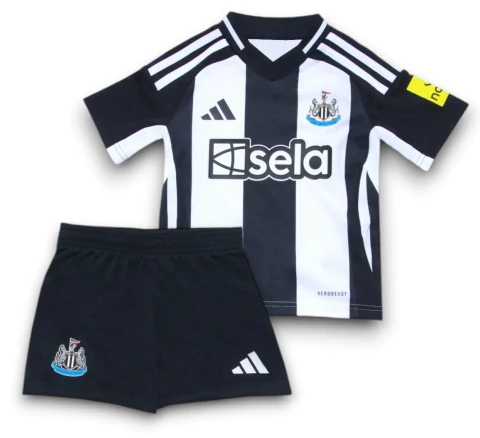 Kit Infantil Newcastle 2024/25 - Branco e Preto