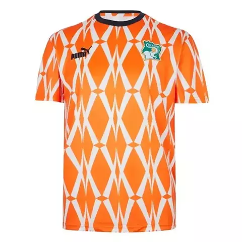 Camisa Costa do Marfim 2022/23 - FTBL Culture - Masculino Torcedor - Laranja