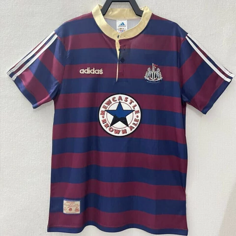 Camisa Newcastle 1995/96 - Retrô Masculino - Vermelha Azul