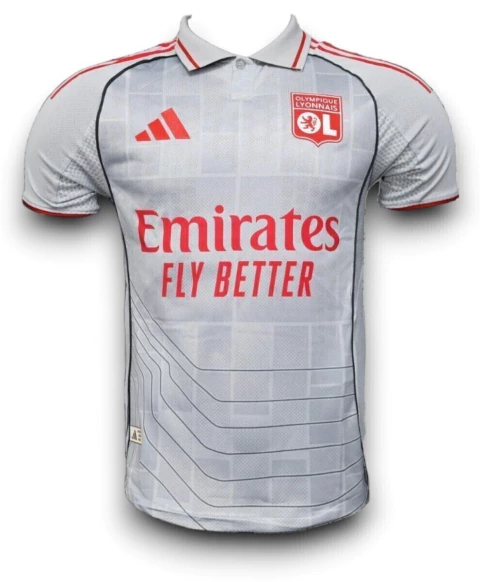 Camisa Lyon 2025/26 - Jogador Masculina - Cinza - comprar online