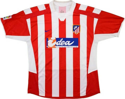 Camisa Atlético de Madrid 2002/03 - Retrô Masculina - Vermelha Branca - comprar online