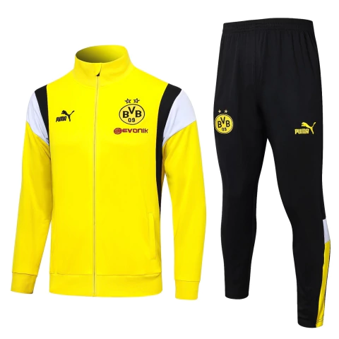 Conjunto Jaqueta e Calça Borussia Dortmund 2023/24 Masculino - Amarela