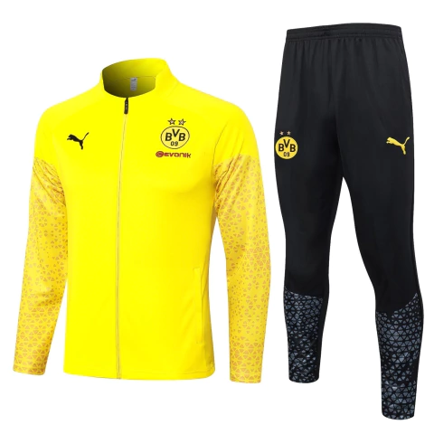 Conjunto Jaqueta e Calça Borussia Dortmund 2023/24 Masculino - Amarelo