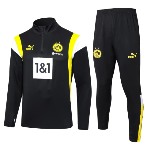 Conjunto Blusão e Calça Borussia Dortmund 2023/24 - Masculina - Preto