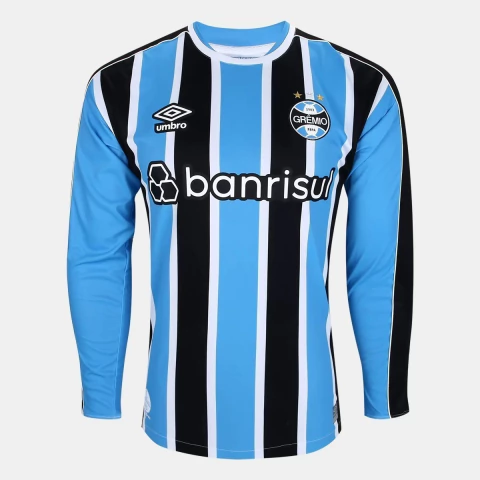 Camisa Grêmio 2023/24 - Manga Longa - Masculina - Tricolor