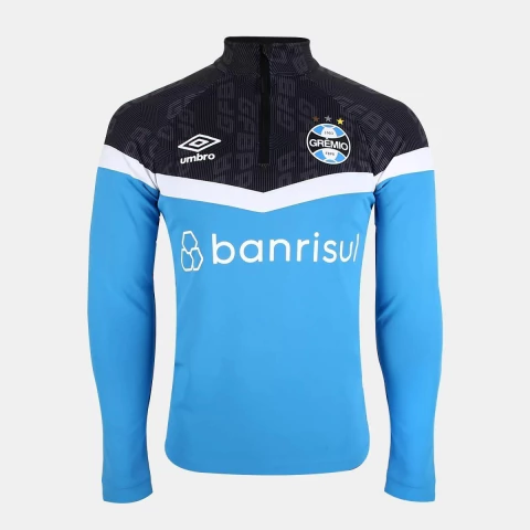 Blusão Grêmio 2023 Umbro - Treino Masculino - Azul e Preto