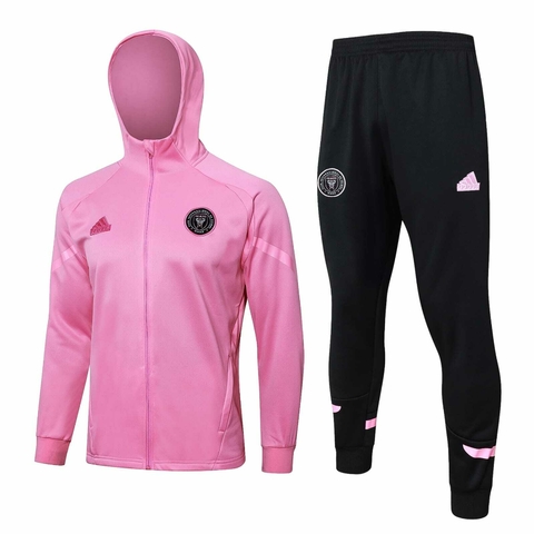 Conjunto Jaqueta Inter Miami 2024/25 Capuz - Treino Adidas - Rosa