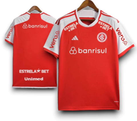 Camisa Vitoria 2024/25 Patrocínios - Torcedor Masculina - Rubronegra - (cópia)