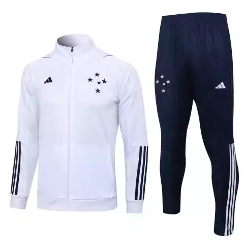Conjunto Jaqueta Cruzeiro 2023/24 Treino Adidas - Branca