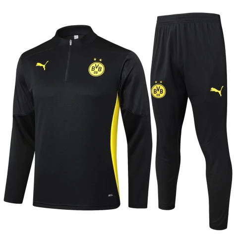 Conjunto Blusão Borussia Dortmund 2024/25 - Treino Masculina - Preto - comprar online