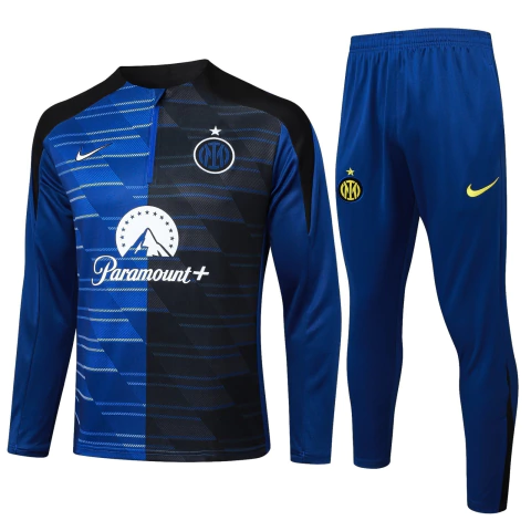 Conjunto Blusão Inter Milão 2024/25 - Treino Masculina - Azul e Preta - comprar online