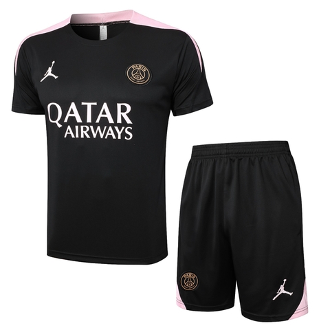 Kit Paris Saint Germain PSG Camisa e Short Treino 2024/25 - Preto Rosa - buy online