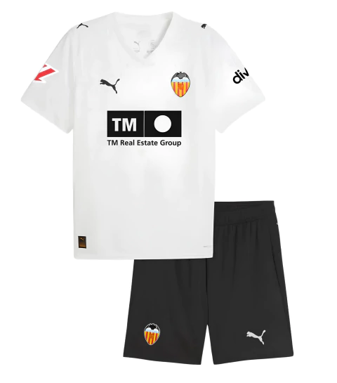 Kit Infantil Valencia 2025/26 - Branco Preto - comprar online