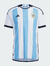 Camisa Argentina 2022 Torcedor Masculina - Branca e Azul