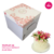 Caixa Torta Alta Flowers 30x30x23cm - Ideal para Cakeboard de ate 30cm