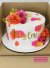 Caixa para Torta Alta Flowers 35x35x30cm - Ideal para Cakeboard de ate 35cm - loja online