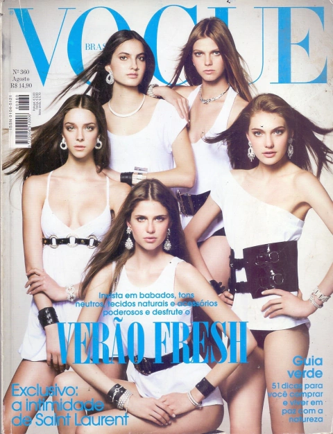 Vogue Brasil Nº 360 - Nathalie Edenburg, Daniela Borges, Claudia Seiler, Luana Teifke e Luiza Windberg