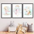 Kit 3 Quadros para Quarto de Menina Arco-Íris