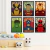 Kit 6 Quadros Caricaturas Heróis