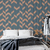 papel de parede chevron wood